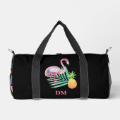 熱帯鳥パイナップルパターン ダッフルバッグ (正面)