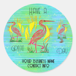 熱帯鳥パーソナライズされた ラウンドシール