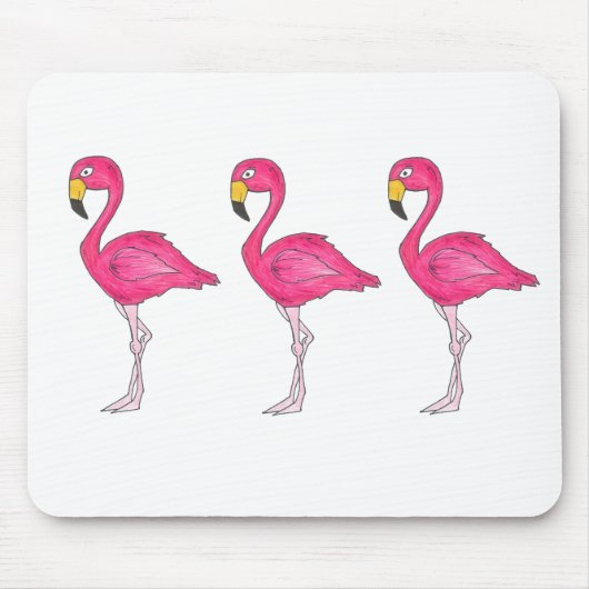 熱帯鳥ピンクフラミンゴフラミンゴスマウスパッド マウスパッド (正面)