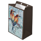 熱帯鳥ペア ミディアムペーパーバッグ (裏面アングル)