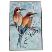 熱帯鳥ペア ミディアムペーパーバッグ (正面)