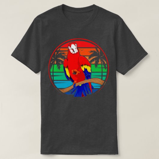 熱帯鳥マコーバードウォッチャーオウム Tシャツ (デザイン正面)