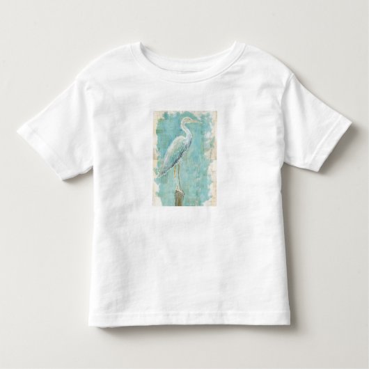 熱帯鳥|のまだ白鷺 トドラーTシャツ (正面)