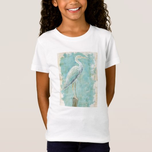 熱帯鳥|のまだ白鷺 Tシャツ (正面)
