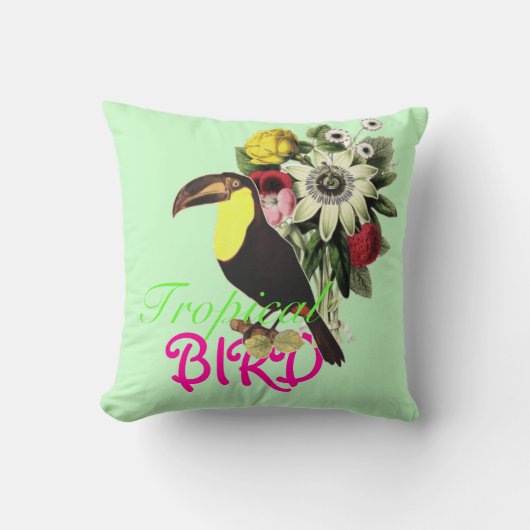 熱帯鳥 クッション (正面)