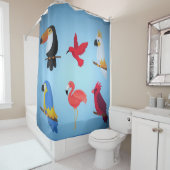 熱帯鳥 シャワーカーテン (インサイチュ)