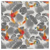 熱帯鳥 ファブリック (クローズアップ)