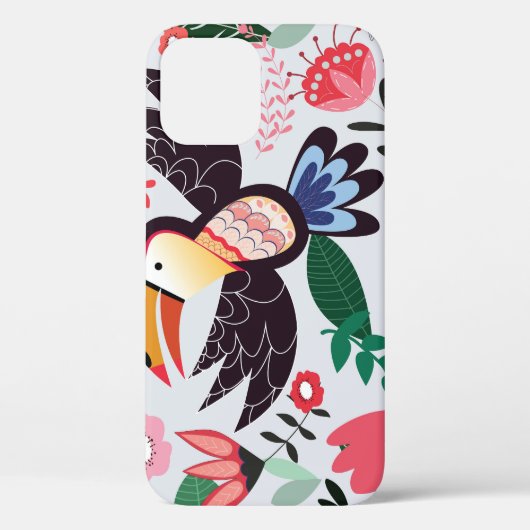 熱帯鳥、フローラの鳩パターン。 Case-Mate iPhoneケース (裏面)
