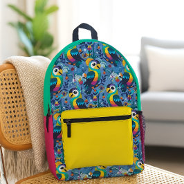 熱帯鳥 プリントバックパック