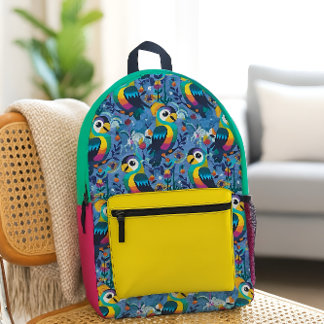 熱帯鳥 プリントバックパック