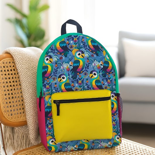 熱帯鳥 プリントバックパック