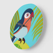 熱帯鳥 ラージ壁時計 (傾斜)