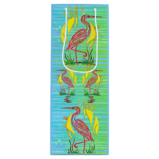 熱帯鳥 ワインギフトバッグ (正面)