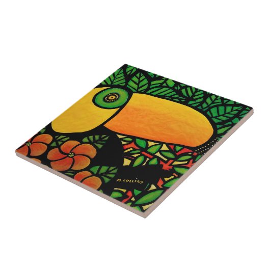 熱帯鳥Toucan タイル (側面)