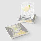 熱帯黄色ピネリンゴ ストーンコースター (横)