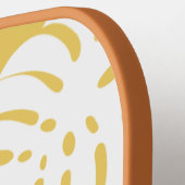 熱帯黄色モノグラム ピックルボールラケット (左詳細)