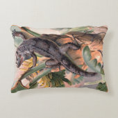 熱帯黒イグアナ、ヴィンテージ野生爬虫類 アクセントクッション (正面)