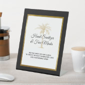 熱帯黒金ゴールドヤシ結婚の木の衛生 台座サイン (インサイチュ)