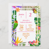 熱帯2歳のピンクオロットジャングル 招待状 (正面)