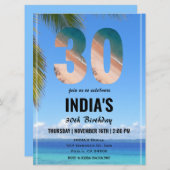 熱帯30歳の誕生日 招待状 (正面/裏面)