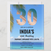 熱帯30歳の誕生日 招待状 (正面)