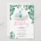 熱帯50バースデーパーティ招待状 招待状 (正面)