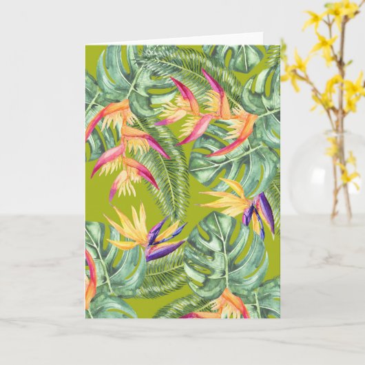 熱帯 カード (黄色い花)