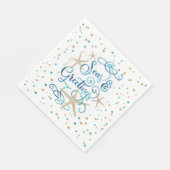 熱帯「シーソンの挨拶」ドットパーティー スタンダードランチョンナプキン (角)