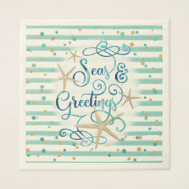 熱帯「シーソンの挨拶」パーティー スタンダードランチョンナプキン