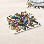 熱帯 スクエアペーパーコースター (アングル)