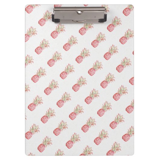 熱帯|ピンクのパイナップル クリップボード (正面)