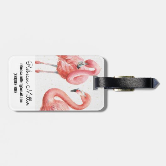 熱帯|フラミンゴス族 ラゲッジタグ (裏面横)