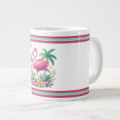 熱帯/フロリダピンクフラミンゴ ジャンボコーヒーマグカップ (正面右)