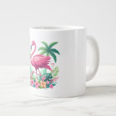 熱帯/フロリダピンクフラミンゴ ジャンボコーヒーマグカップ (正面右)
