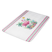 熱帯/フロリダピンクフラミンゴ バスマット (アングル)