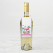 熱帯/フロリダピンクフラミンゴ ボトルネックタグ (ボトル)