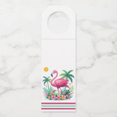 熱帯/フロリダピンクフラミンゴ ボトルネックタグ (正面)