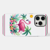 熱帯/フロリダピンクフラミンゴ iPhoneケース (裏面横)