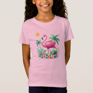 熱帯/フロリダピンクフラミンゴ Tシャツ