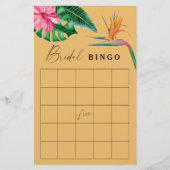 熱帯 – ブライダルシャワービンゴゲーム (正面)