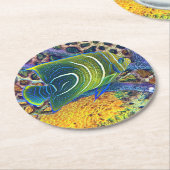 熱帯 ラウンドペーパーコースター (アングル)