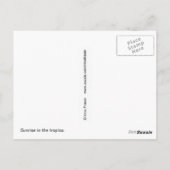 熱帯、日の出、パプアニューギニアはがき ポストカード (裏面)