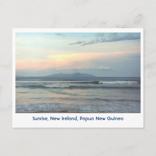 熱帯、日の出、パプアニューギニアはがき ポストカード (正面)