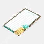 熱帯 |水彩パイナップル ポストイット (アングル)