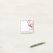 熱帯 |水彩フラミンゴ ポストイット (デスク上)