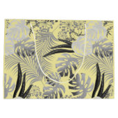 熱帯、灰色、黄色 ラージペーパーバッグ (裏面)