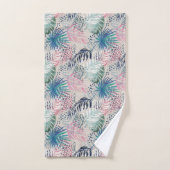 熱帯、葉植物の、シュロの葉、ジャングル、 バスタオルセット (ハンドタオル)