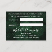 熱帯·金ゴールドエレガントの紹介カード 紹介カード (裏面)