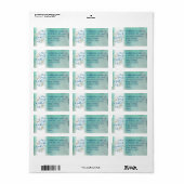 熱帯「SEAson's Greetings」水彩スクリプト ラベル (フルシート)