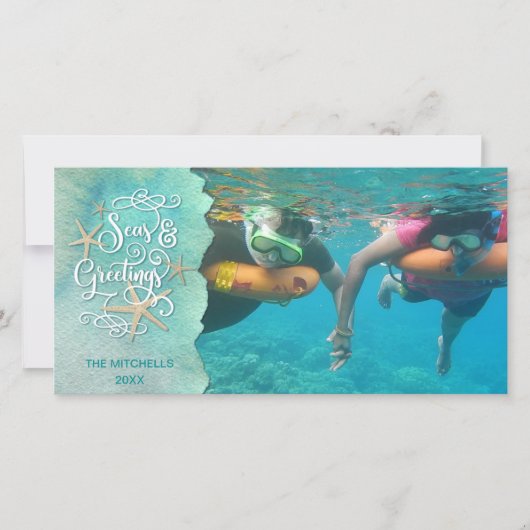 熱帯「SEAson's Greetings」水彩 シーズンカード (正面)
